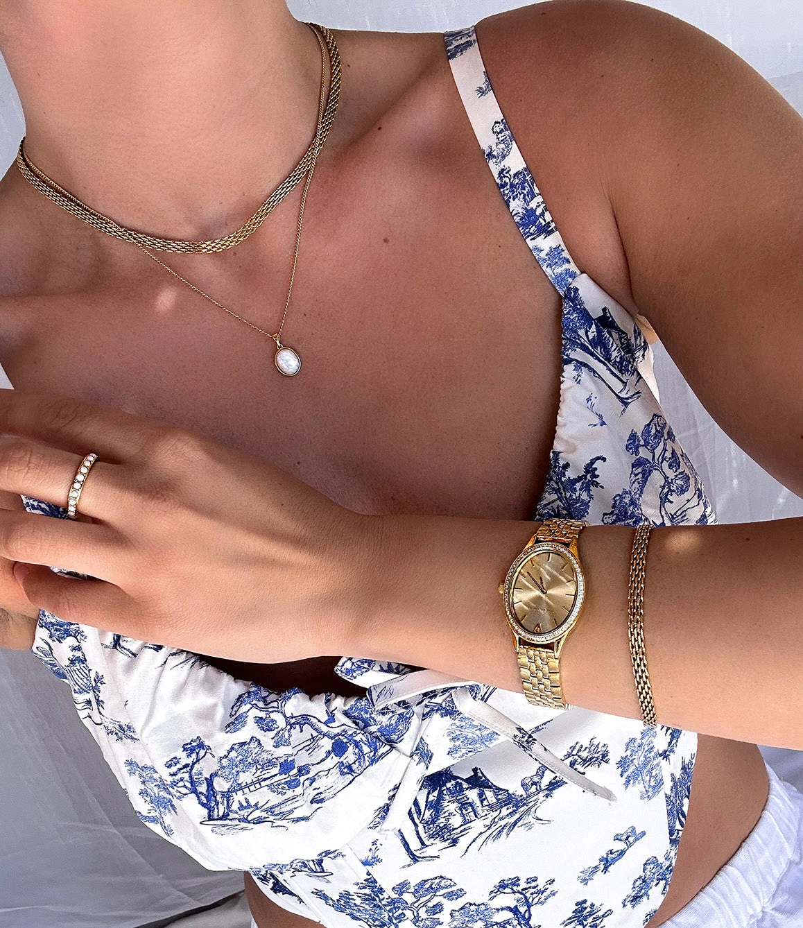 Mesh Necklace 14K Gold Plated – Bild 4