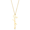 Name Necklace Vertical Solid Gold