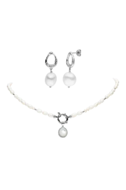 Amalfi Pearl Set Silver