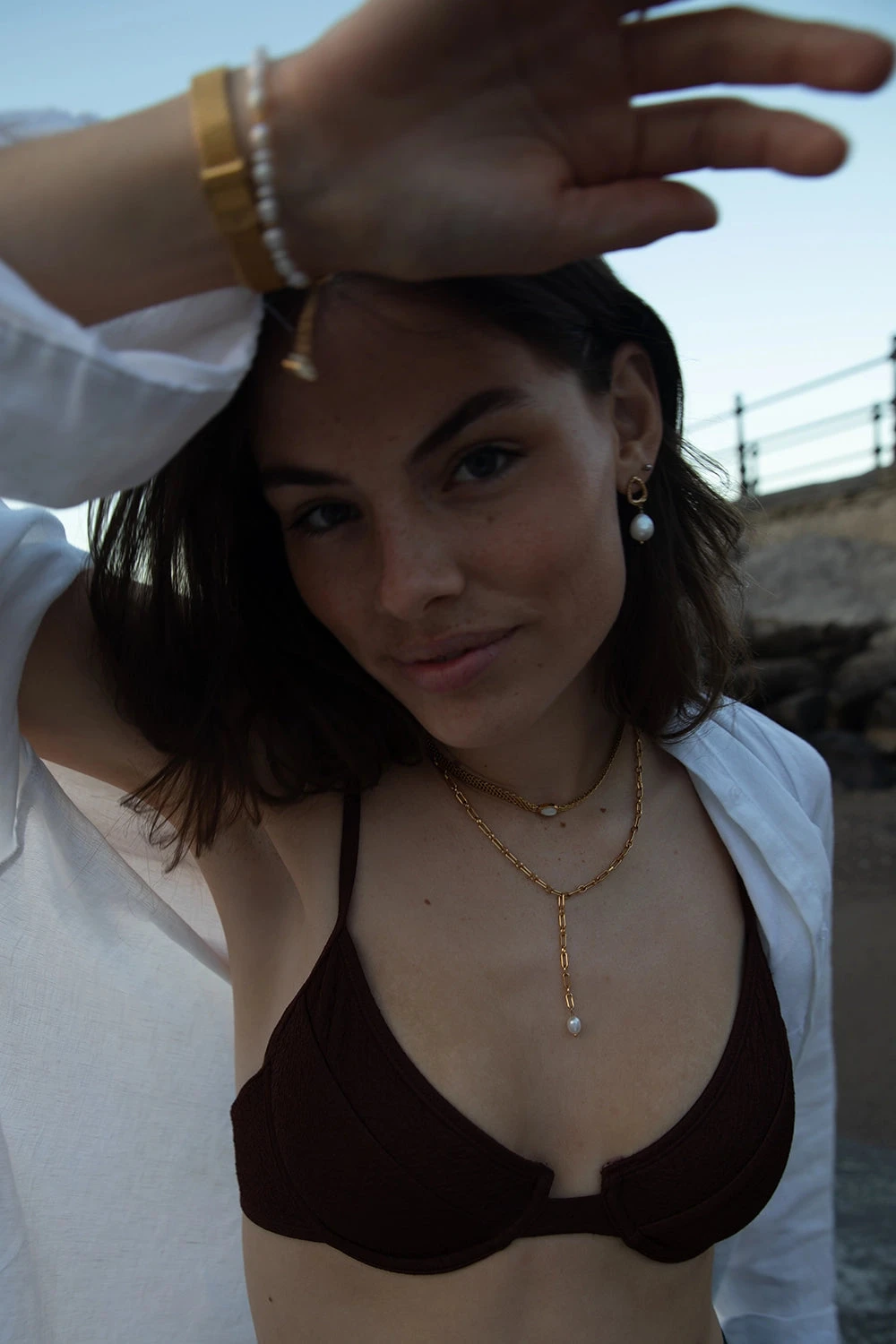 Amalfi Y-Necklace 14K Gold Plated – Bild 9