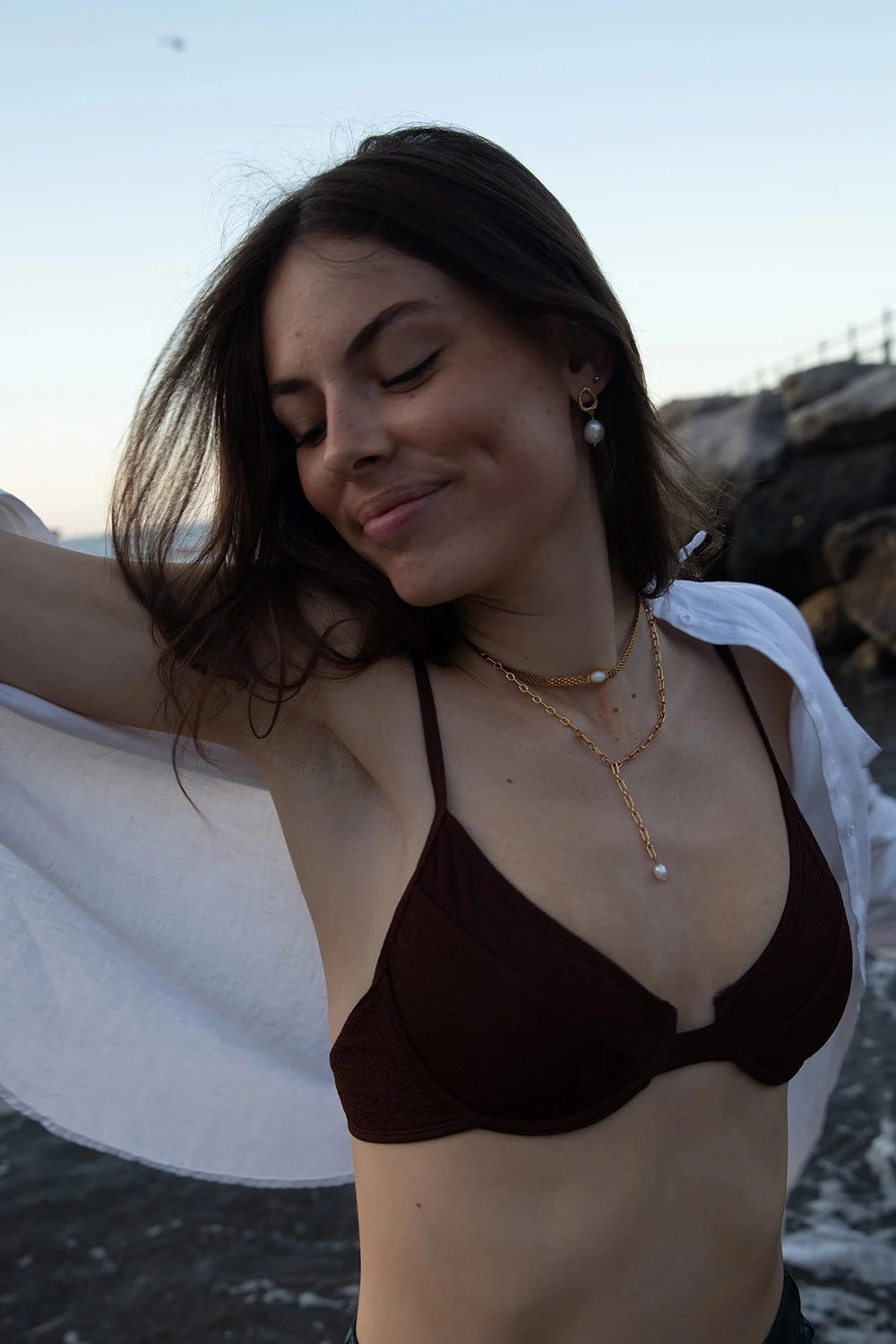 Amalfi Mesh Necklace 14K Gold Plated – Bild 4