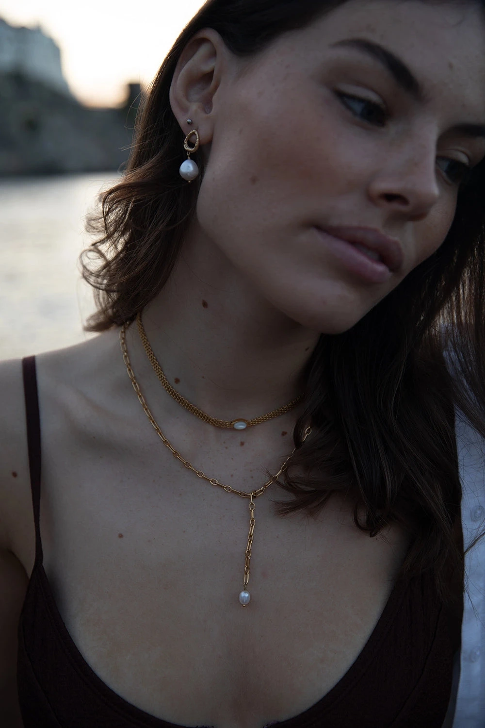 Amalfi Mesh Necklace 14K Gold Plated – Bild 5