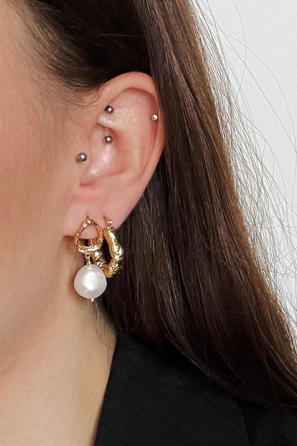 Amalfi Molten Hoops 14K Gold Plated – Bild 5