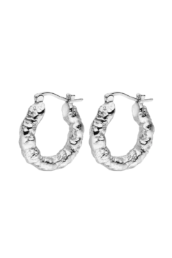 Amalfi Molten Hoops Silver
