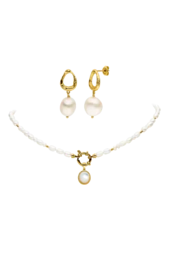 Amalfi Pearl Set Gold