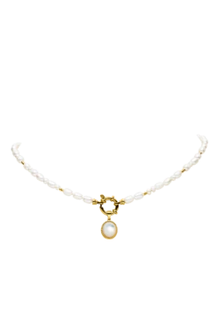 Amalfi Pearl Necklace 14K Gold Plated