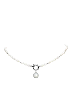 Amalfi Pearl Necklace Silver