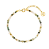 Amalfi Green Bead Bracelet 14K Gold Plated
