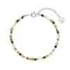 Amalfi Green Bead Bracelet Silver