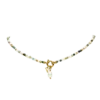 Amalfi Green Bead Necklace 14K Gold Plated