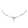 Amalfi Green Bead Necklace Silver