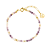 Amalfi Lilac Bead Bracelet 14K Gold Plated