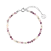 Amalfi Lilac Bead Bracelet Silver