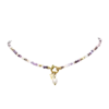 Amalfi Lilac Bead Necklace 14K Gold Plated