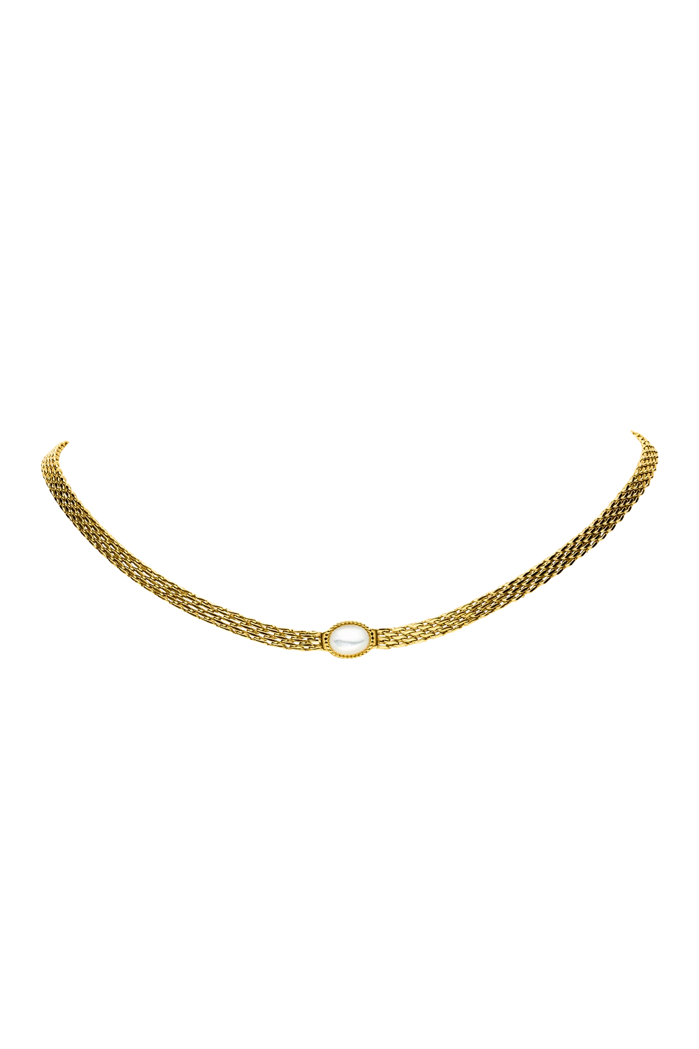 Amalfi Mesh Necklace 14K Gold Plated