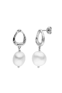 Amalfi Pearl Earrings Silver