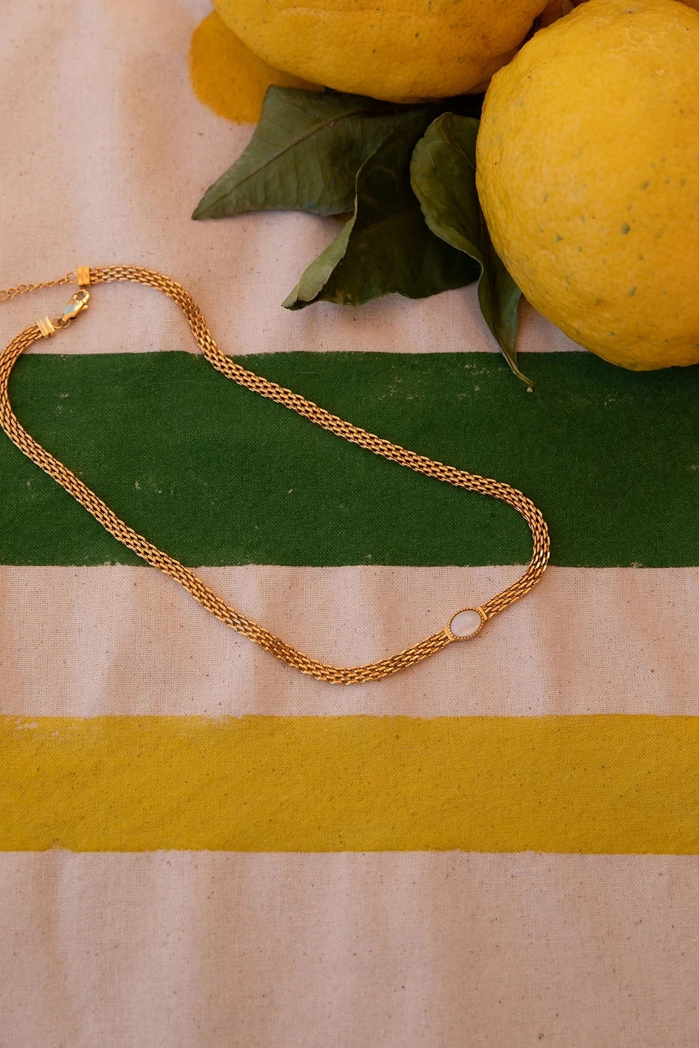 Amalfi Mesh Necklace 14K Gold Plated – Bild 6