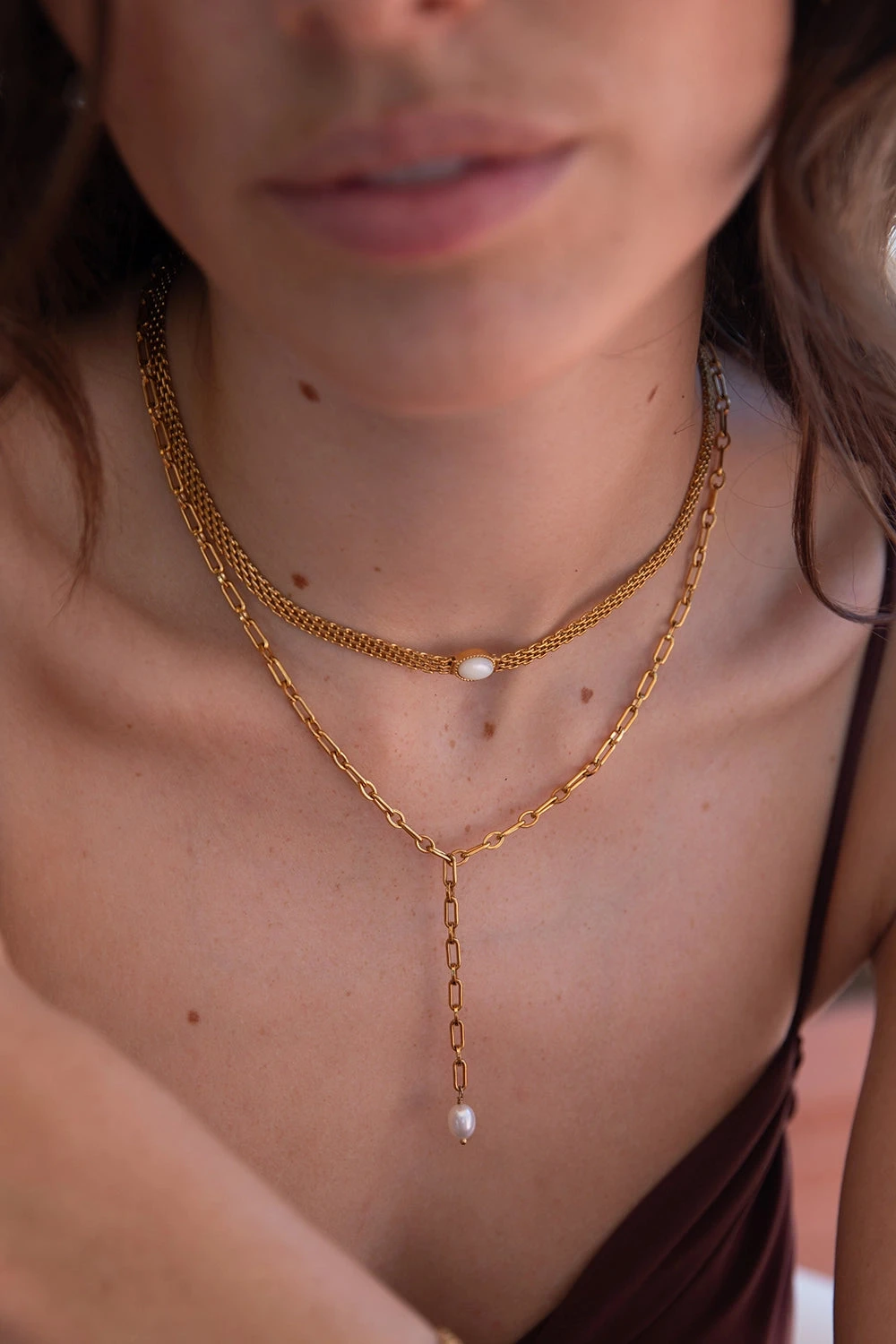 Amalfi Mesh Necklace 14K Gold Plated – Bild 2