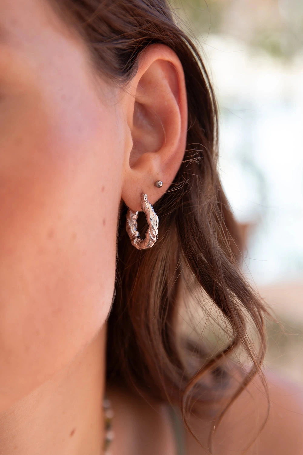 Amalfi Molten Hoops Silver – Bild 2