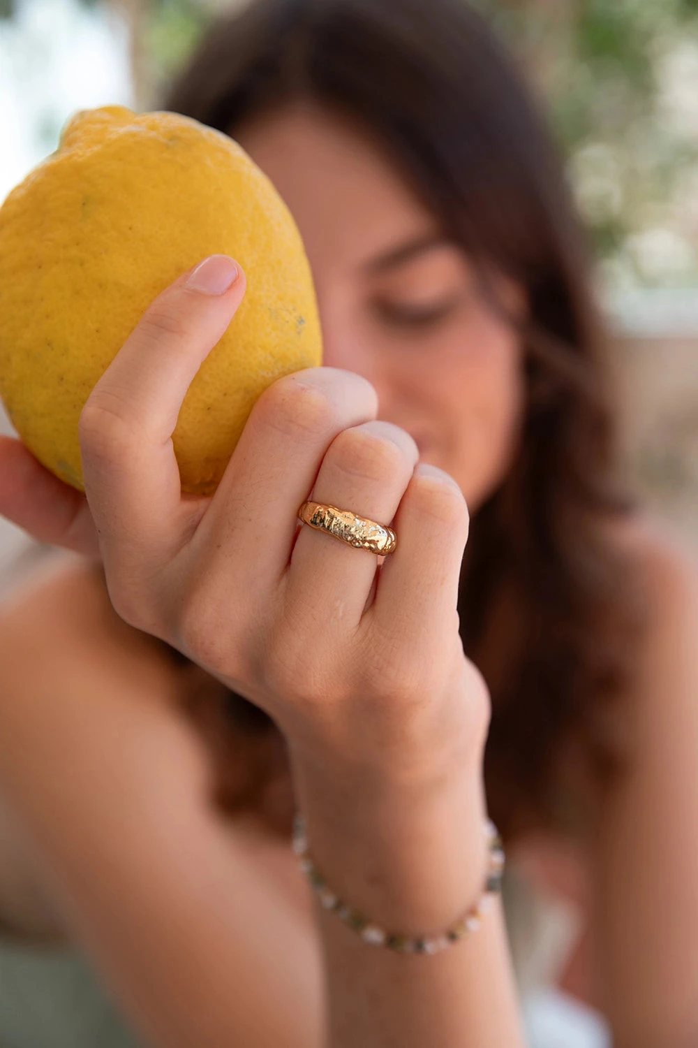 Amalfi Molten Ring 14K Gold Plated – Bild 2