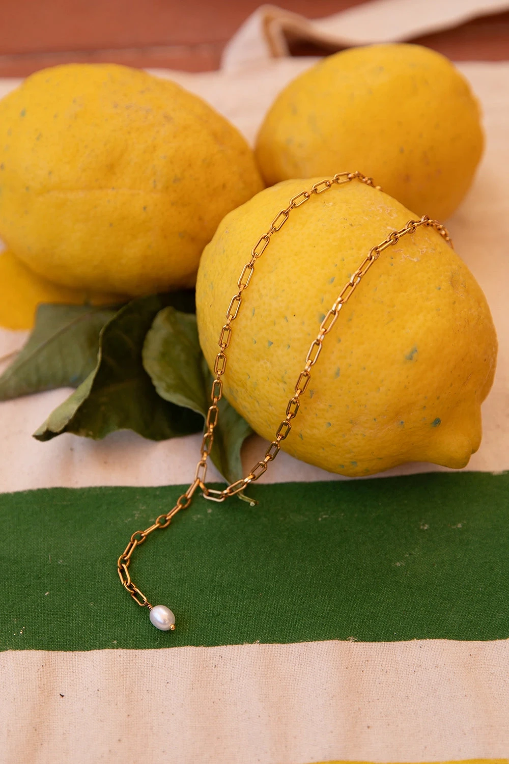 Amalfi Y-Necklace 14K Gold Plated – Bild 8