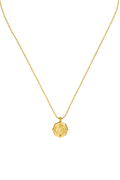 Angel Coin Necklace 14K Gold Plated