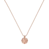 Angel Coin Necklace 14K Rose Gold Plated