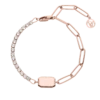 Sparkling Link Bracelet 14K Rose Gold Plated