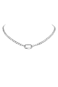 Éclat Cuban Necklace Silver