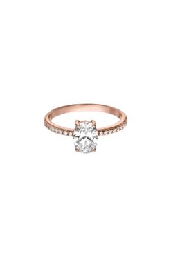 Brilliant Oval Ring Rose Gold