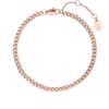 Delicate Curb Bracelet 14K Rose Gold Plated