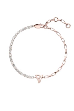 PV Tennis & Chain Bracelet Champagne