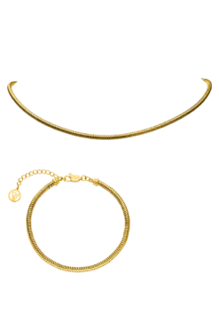 Avenue Snake Chain Set Gold